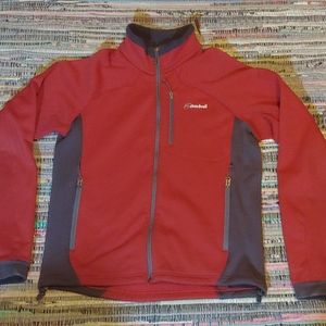 Men's Cloudveil fleece jacket, red/charcoal - Med